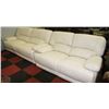 Image 1 : NEW WHITE BONDED LEATHER SOFA AND LOVESEAT