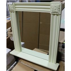 NEW ANTIQUE STYLE WOOD FRAMED WALL MIRROR WITH