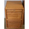 Image 1 : SMALL 2 DRAWER WOOD FILING CABINET WITH FOLDERS