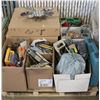 Image 1 : PALLET OF VARIOUS SHOP TOOLS INCL HAMMERS, NUTS,