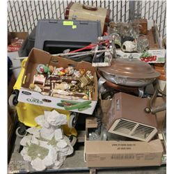 PALLET OF WOW!! INCL COPPER CHAFING UNIT, ELECTRIC