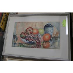 16" X 23" FRAMED ESTATE FRUIT DESIGN PRINT