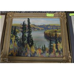 24" X 20" VINTAGE ESTATE FRAMED OIL ON CANVAS