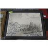 Image 1 : 28" X 22" FRAMED SKETCH