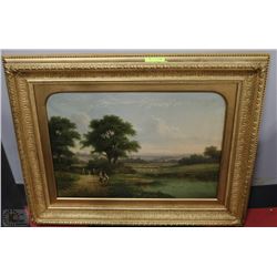 VINTAGE ESTATE FRAMED OIL ON CANVAS 36" X 29"