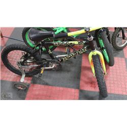 RALEIGH KIDS BIKE WITH TRAINING WHEELS