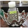 Image 1 : ESTATE FRUIT BOWL AND CANDLE HOLDER SET