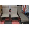 Image 1 : LOT OF 3 MATCHING PATIO CHAIRS INCLUDING LOUNGER