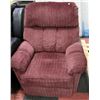 Image 1 : BURGUNDY FABRIC ROCKER RECLINER