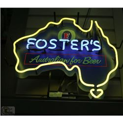 FOSTERS FLUORESCENT UPRIGHT BEER SIGN