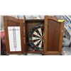 Image 1 : PROFESSIONAL DART BOARD WITH WOOD CABINET AND