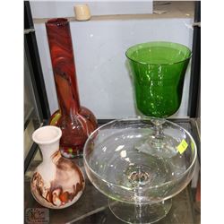 FOUR ESTATE ASSORTED VASES