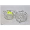 Image 1 : ESTATE PINWHEEL CRYSTAL CREAM AND SUGAR SERVER