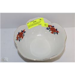 VINTAGE SIGNED IMARI WARE BOWL JAPAN LOTUS STYLE