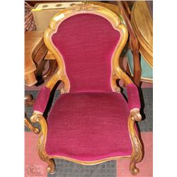 WOOD CARVED ARMCHAIR