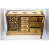 Image 1 : GOLD TONE HANDPAINTED JEWELLERY BOX