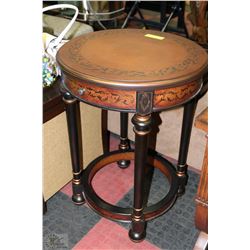 20" X 26"H HANDPAINTED STYLE ONE DRAWER ROUND