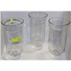 Image 1 : SET OF 3 GLASS VASES