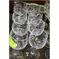 LOT OF 8 PIN WHEEL BRANDY GLASSES