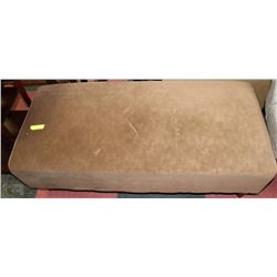 BROWN FABRIC OTTOMAN