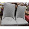 Image 1 : PAIR OF GREY FABRIC SIDECHAIRS(MINOR DAMAGE)