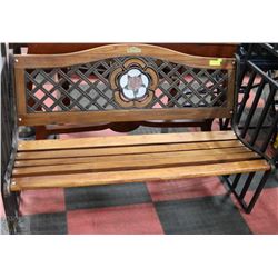 CAST IRON AND WOOD BENCH