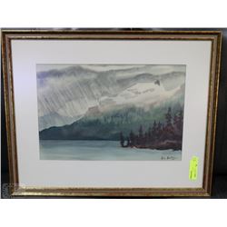 25" X 21" FRAMED ART BY JAS. BALDER