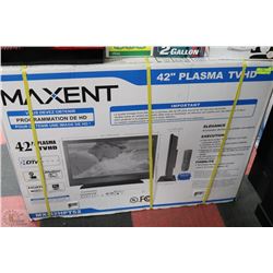 NEW IN BOX - MAXENT 42" PLASMA HD TV,