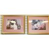 Image 1 : PAIR OF LARGE FRAMED CAT LITHOGRAPHS 26"X22"