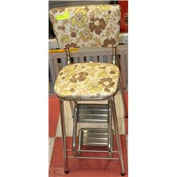 1960'S CHROME STEP STOOL CHAIR