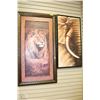 Image 1 : PAIR OF FRAMED ANIMAL PRINTS INCL LION & ELEPHANT
