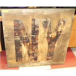 NEW YORK CANVAS PRINT 35"X35"