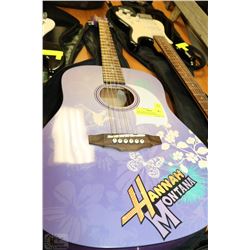 HANNA MONTANA PURPLE ACCOUSTIC GUITAR IN BAG CASE