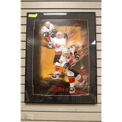 IGINLA LITHOGRAPH FRAMED AND # 05845 BY JERRY