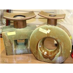 SET OF 2 LARGE SHOWHOME PORCELAIN VASES