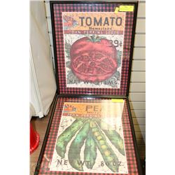 PAIR OF PEAS/TOMATOS JOHN PERKINS SEEDS PICTURES