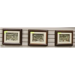 SET OF 3 VINTAGE ANTON PIECK 3D SHADOWBOXES