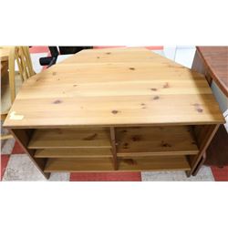 WOODEN TV STAND 26"X39"X24"H