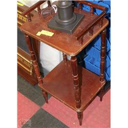 1960'S 2 TIERED WOODEN STAND