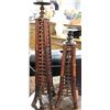 Image 1 : TWO LARGE STANDING TOWER LOOKIING CANDLE HOLDERS