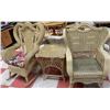 Image 1 : TWO CHAIRS AND A TABLE WICKER SET