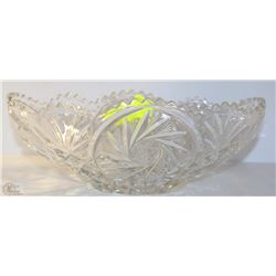 PINWHEEL CRYSTAL BOWL - 12.5"L X 5"H