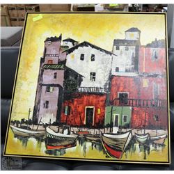 LARGE SHOWHOME OIL ON CANVAS PAINTING