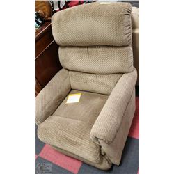 LAZYBOY BEIGE FABRIC RECLINING CHAIR