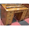 Image 1 : ESTATE WOOD DESK WITH 9 DRAWERS
