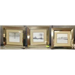 3PC FRAMED ESTATE PICTURE SET BY MANEY