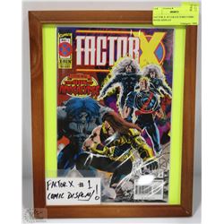 FACTOR X  #1 COLLECTORS COMIC BOOK DISPLAY
