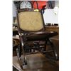 Image 1 : ANTIQUE FOLDING ROCKING CHAIR ,TAPISTRY