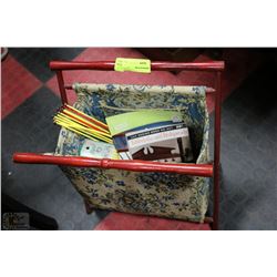 VINTAGE TAPESTRY SEWING BASKET