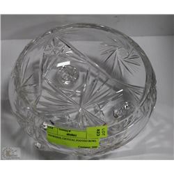 PINWHEEL CRYSTAL FOOTED BOWL